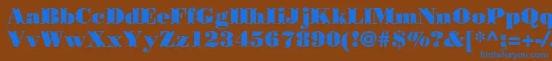 Шрифт Borjomidecorcc – синие шрифты на коричневом фоне