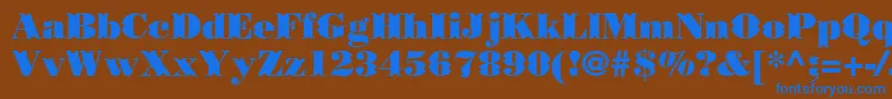 Borjomidecorcc Font – Blue Fonts on Brown Background