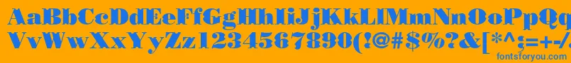 Шрифт Borjomidecorcc – синие шрифты на оранжевом фоне