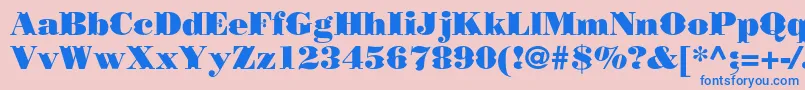 Borjomidecorcc Font – Blue Fonts on Pink Background