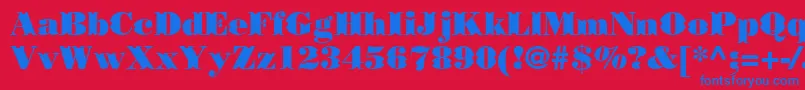 Borjomidecorcc Font – Blue Fonts on Red Background