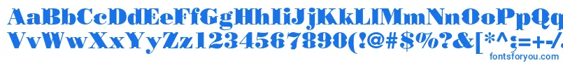 Шрифт Borjomidecorcc – синие шрифты на белом фоне