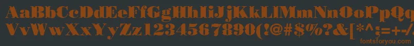 Borjomidecorcc-fontti – ruskeat fontit mustalla taustalla