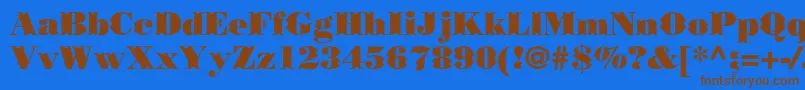 Borjomidecorcc Font – Brown Fonts on Blue Background