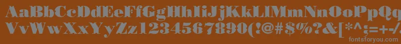 フォントBorjomidecorcc – 茶色の背景に灰色の文字