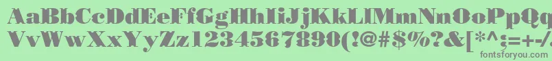 Czcionka Borjomidecorcc – szare czcionki na zielonym tle