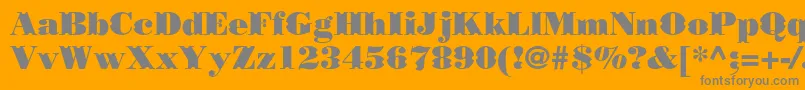 Шрифт Borjomidecorcc – серые шрифты на оранжевом фоне