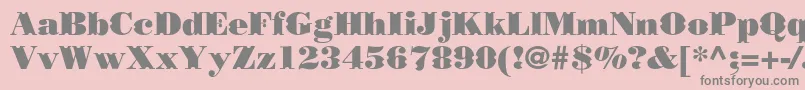 Czcionka Borjomidecorcc – szare czcionki na różowym tle