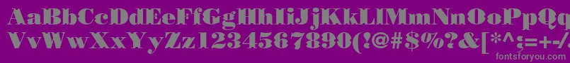 フォントBorjomidecorcc – 紫の背景に灰色の文字