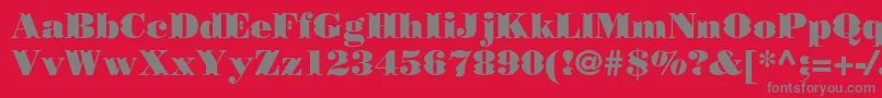 Borjomidecorcc-Schriftart – Graue Schriften auf rotem Hintergrund