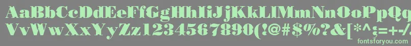 Шрифт Borjomidecorcc – зелёные шрифты на сером фоне