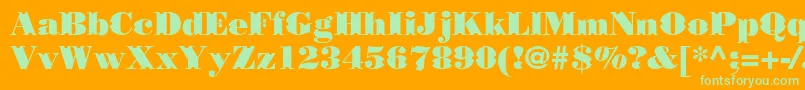 Borjomidecorcc-fontti – vihreät fontit oranssilla taustalla