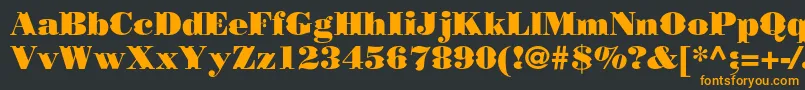 Borjomidecorcc-Schriftart – Orangefarbene Schriften auf schwarzem Hintergrund