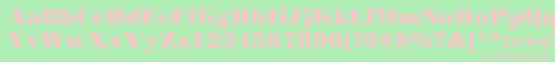 フォントBorjomidecorcc – 緑の背景にピンクのフォント