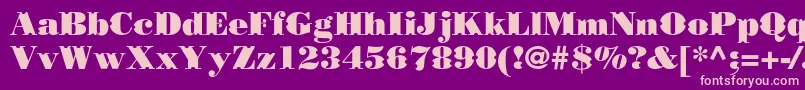 フォントBorjomidecorcc – 紫の背景にピンクのフォント