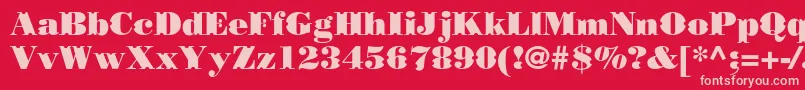Шрифт Borjomidecorcc – розовые шрифты на красном фоне