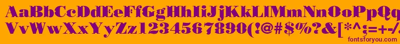Borjomidecorcc Font – Purple Fonts on Orange Background