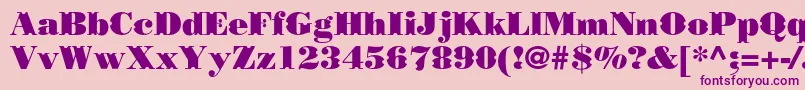 Borjomidecorcc-fontti – violetit fontit vaaleanpunaisella taustalla