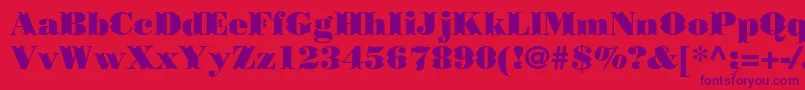 Borjomidecorcc Font – Purple Fonts on Red Background