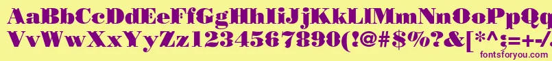 Borjomidecorcc Font – Purple Fonts on Yellow Background