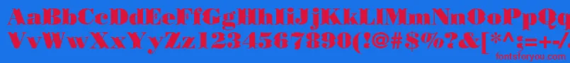 Borjomidecorcc-fontti – punaiset fontit sinisellä taustalla