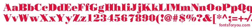 Borjomidecorcc-fontti – punaiset fontit valkoisella taustalla