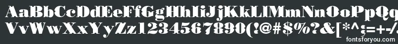 フォントBorjomidecorcc – 黒い背景に白い文字