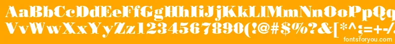 Шрифт Borjomidecorcc – белые шрифты на оранжевом фоне