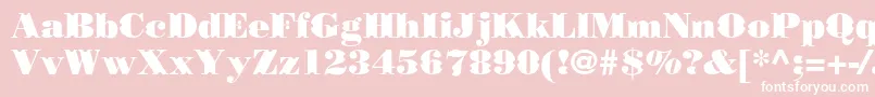 Borjomidecorcc-fontti – valkoiset fontit vaaleanpunaisella taustalla