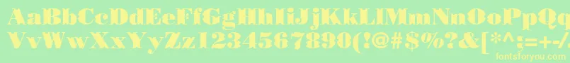 Borjomidecorcc Font – Yellow Fonts on Green Background