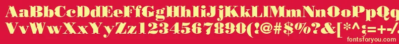 Borjomidecorcc Font – Yellow Fonts on Red Background