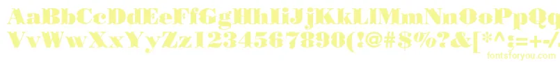 Шрифт Borjomidecorcc – жёлтые шрифты на белом фоне