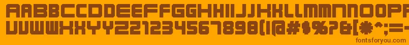 Karnibla Font – Brown Fonts on Orange Background
