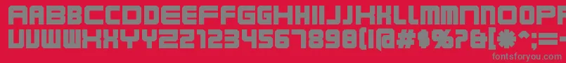 Karnibla Font – Gray Fonts on Red Background