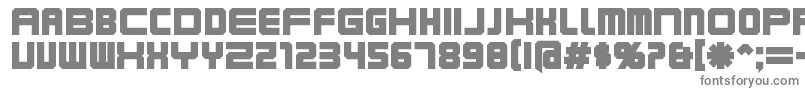Karnibla-fontti – harmaat kirjasimet valkoisella taustalla