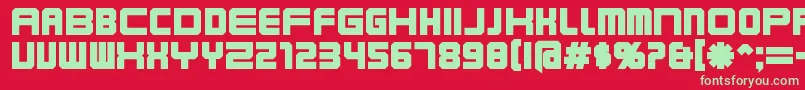 Karnibla Font – Green Fonts on Red Background