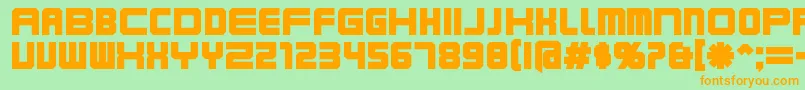 Karnibla Font – Orange Fonts on Green Background