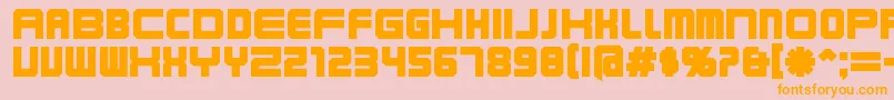 Karnibla Font – Orange Fonts on Pink Background