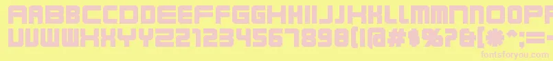 Karnibla Font – Pink Fonts on Yellow Background