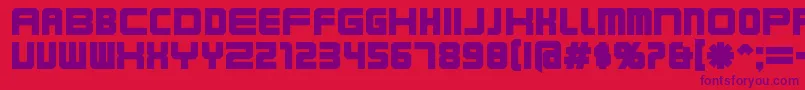 Karnibla Font – Purple Fonts on Red Background