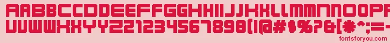 フォントKarnibla – ピンクの背景に赤い文字