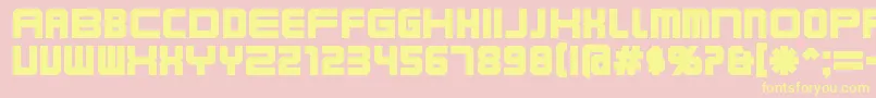 Karnibla Font – Yellow Fonts on Pink Background