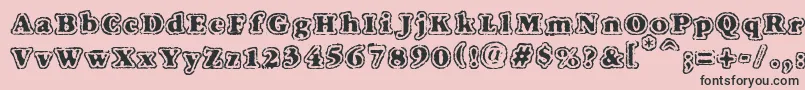 VtcFuzzypunkyslippersRegular Font – Black Fonts on Pink Background