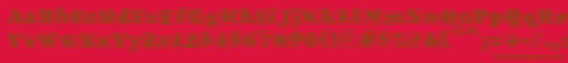 VtcFuzzypunkyslippersRegular Font – Brown Fonts on Red Background