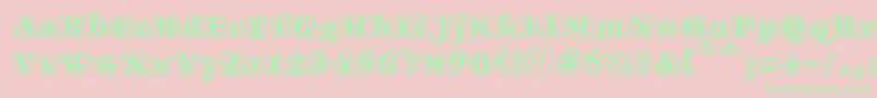 VtcFuzzypunkyslippersRegular Font – Green Fonts on Pink Background