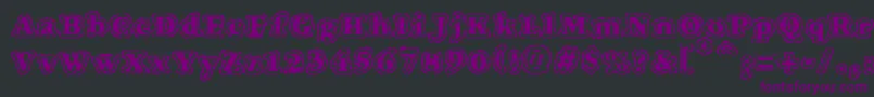 VtcFuzzypunkyslippersRegular Font – Purple Fonts on Black Background