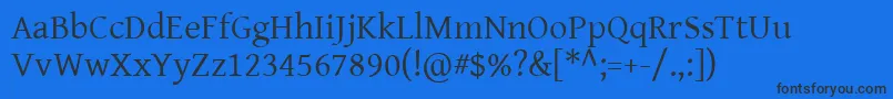 Genbasr Font – Black Fonts on Blue Background