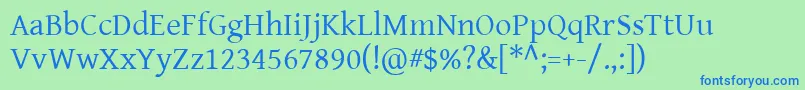 Genbasr Font – Blue Fonts on Green Background
