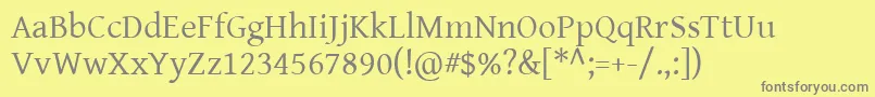 Genbasr Font – Gray Fonts on Yellow Background