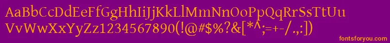 Genbasr Font – Orange Fonts on Purple Background